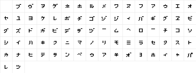 MegalonFlash Regular Character Map