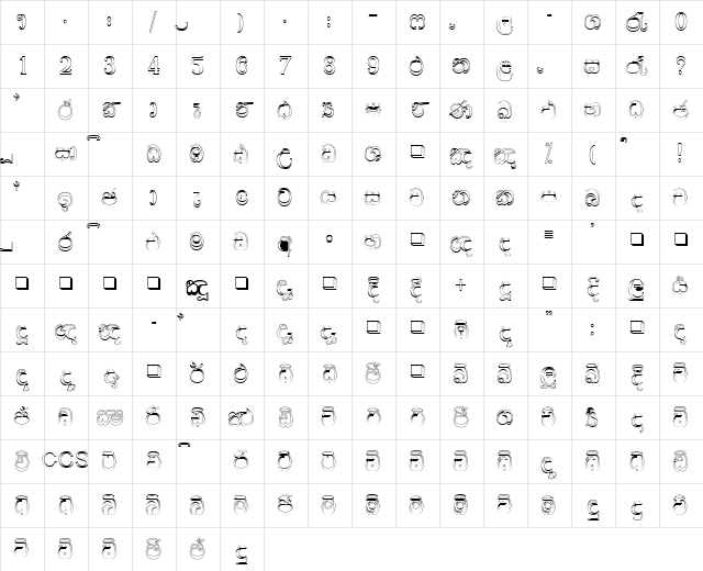 DL-Ridhma-841619 Plain. Character Map