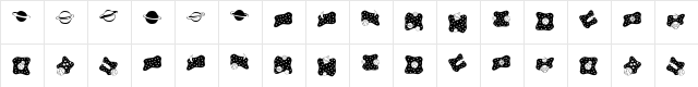 KR Space Dings Regular Character Map KR Space Dings Regular Character Map