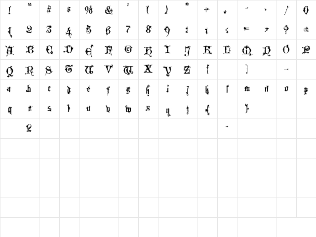 Dogma Regular Character Map Dogma Regular Character Map