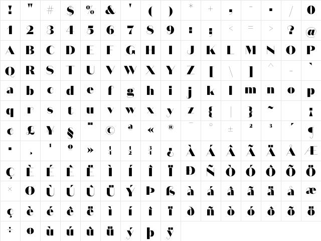 Copyright Klim Type Foundry Not Licensed for Desktop Use Character Map