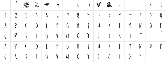DoodlesOfFun Medium Character Map