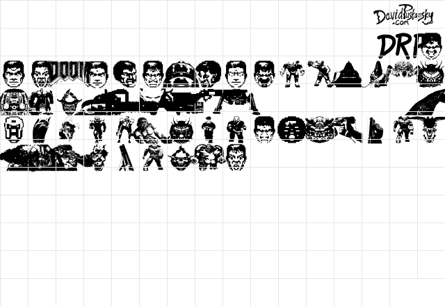 Doom And Gloom Regular Character Map