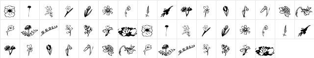 KR Spring Bounty Regular Character Map KR Spring Bounty Regular Character Map