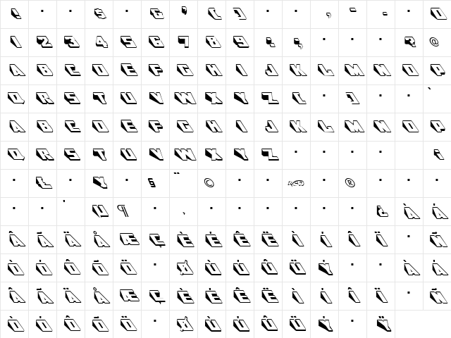 DoorJamb Regular Character Map