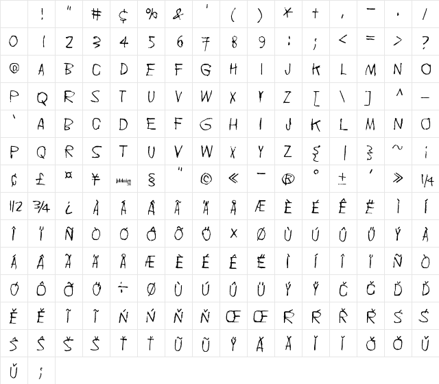 Doublpeopl Regular Character Map Doublpeopl Regular Character Map