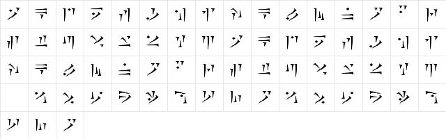 Dovahkiin Regular Character Map Dovahkiin Regular Character Map