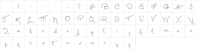 Dreamer Regular Character Map Dreamer Regular Character Map