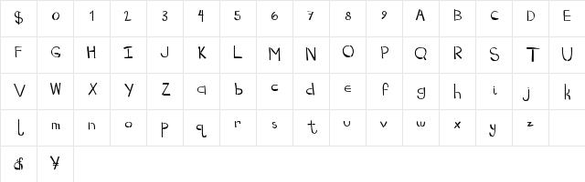 DropKickMB Regular Character Map DropKickMB Regular Character Map