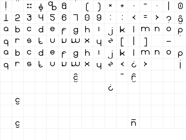 Dropping tears sans Regular Character Map