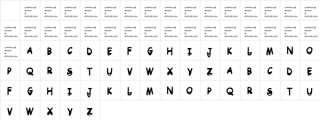 Dr Toboggan Regular Character Map