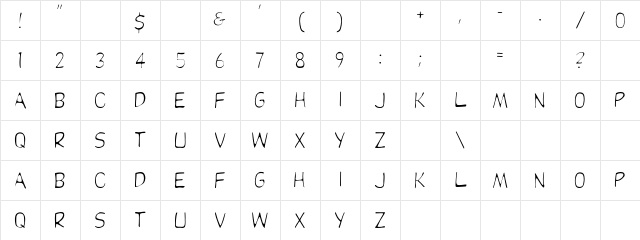 DupuyLight Regular Character Map