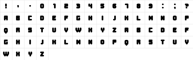 Duration Book Bold Character Map Duration Book Bold Character Map
