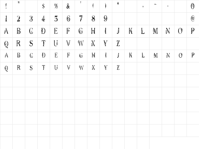 Dyers Eve Regular Character Map Dyers Eve Regular Character Map