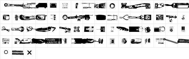 Melkein Aito Kopio Regular Character Map