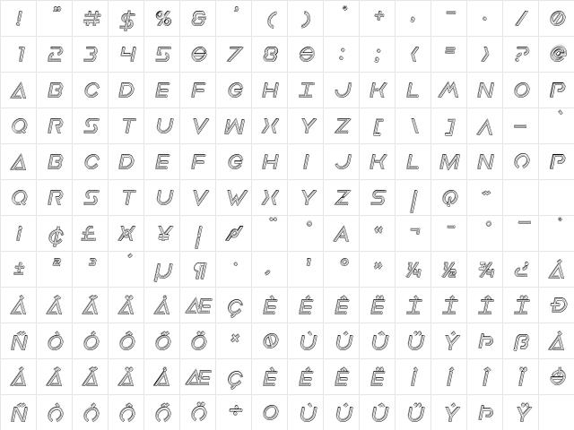 Earth Orbiter Engraved Italic Italic Character Map Earth Orbiter Engraved Italic Italic Character Map