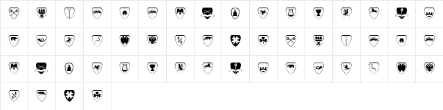 EasyHeraldics Regular Character Map EasyHeraldics Regular Character Map