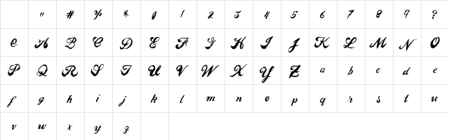 EasyPeople Regular Character Map EasyPeople Regular Character Map