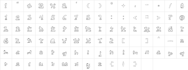 Eazy 3 Regular Character Map