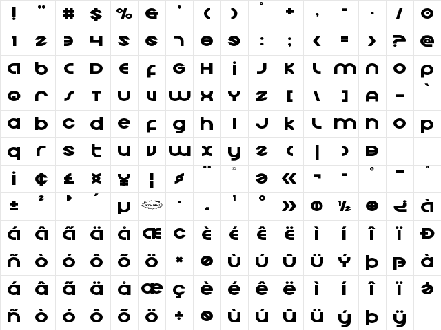 Echo Station Expanded Expanded Character Map Echo Station Expanded Expanded Character Map