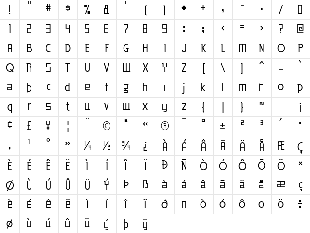 Eden Mills Regular Character Map Eden Mills Regular Character Map