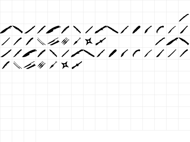 edgebat tfb Regular Character Map