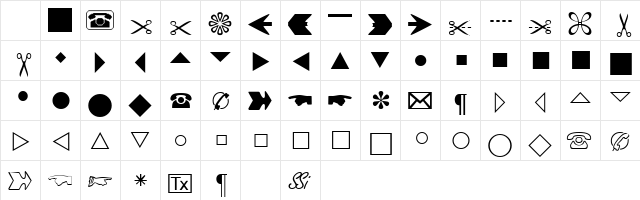 AbacusThreeSSi Regular Character Map AbacusThreeSSi Regular Character Map