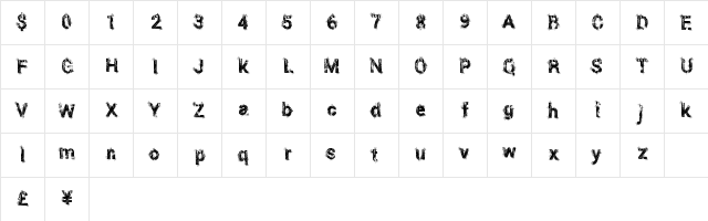 EightiesLocker Regular Character Map EightiesLocker Regular Character Map
