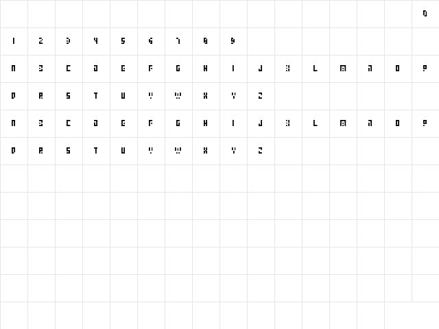 Elab Regular Character Map