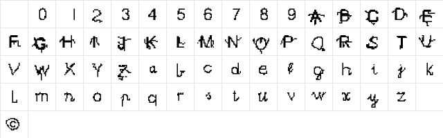 Elevenki2Czcionk Medium Character Map