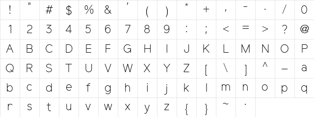 Elliot Sans Light Character Map Elliot Sans Light Character Map