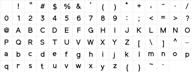 Elliot Sans Medium Character Map