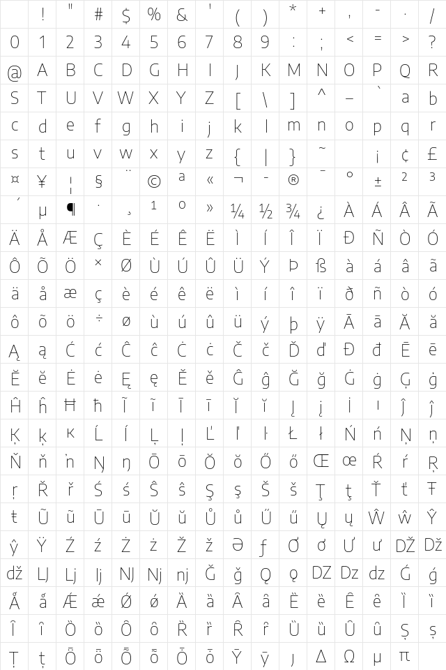 Encode Sans Th Regular Character Map Encode Sans Th Regular Character Map