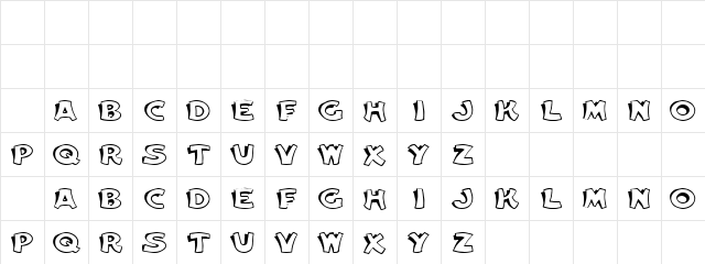 EquableCaps Normal Character Map