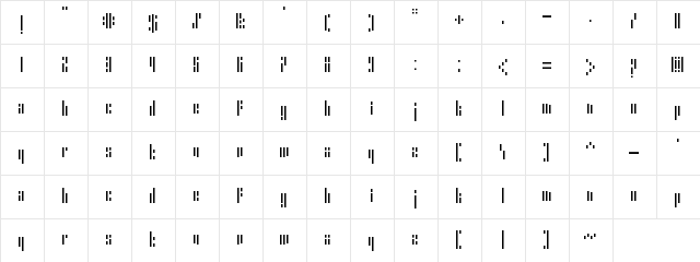 Error Stencil Regular Character Map