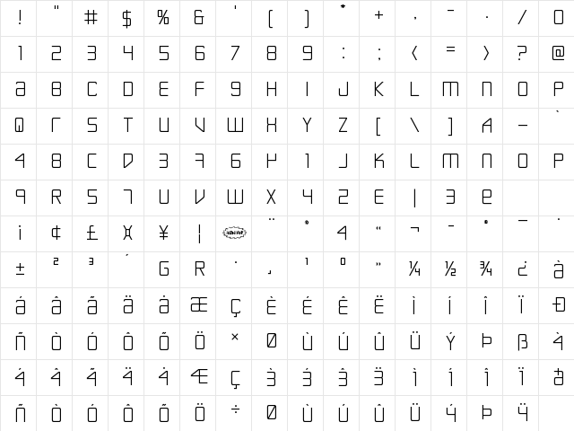 Escape Artist Ttitle Regular Character Map