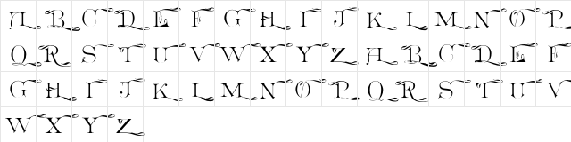 EuclidCP Regular Character Map
