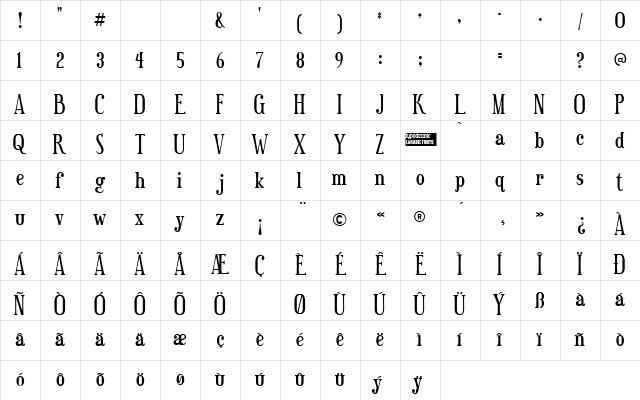 Euphorigenic Regular Character Map