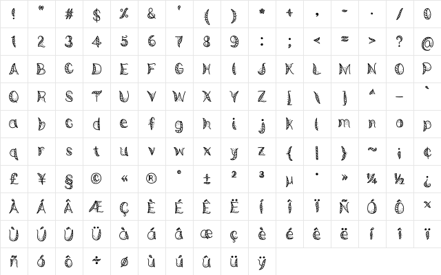 European Jazz American Music Medium Character Map
