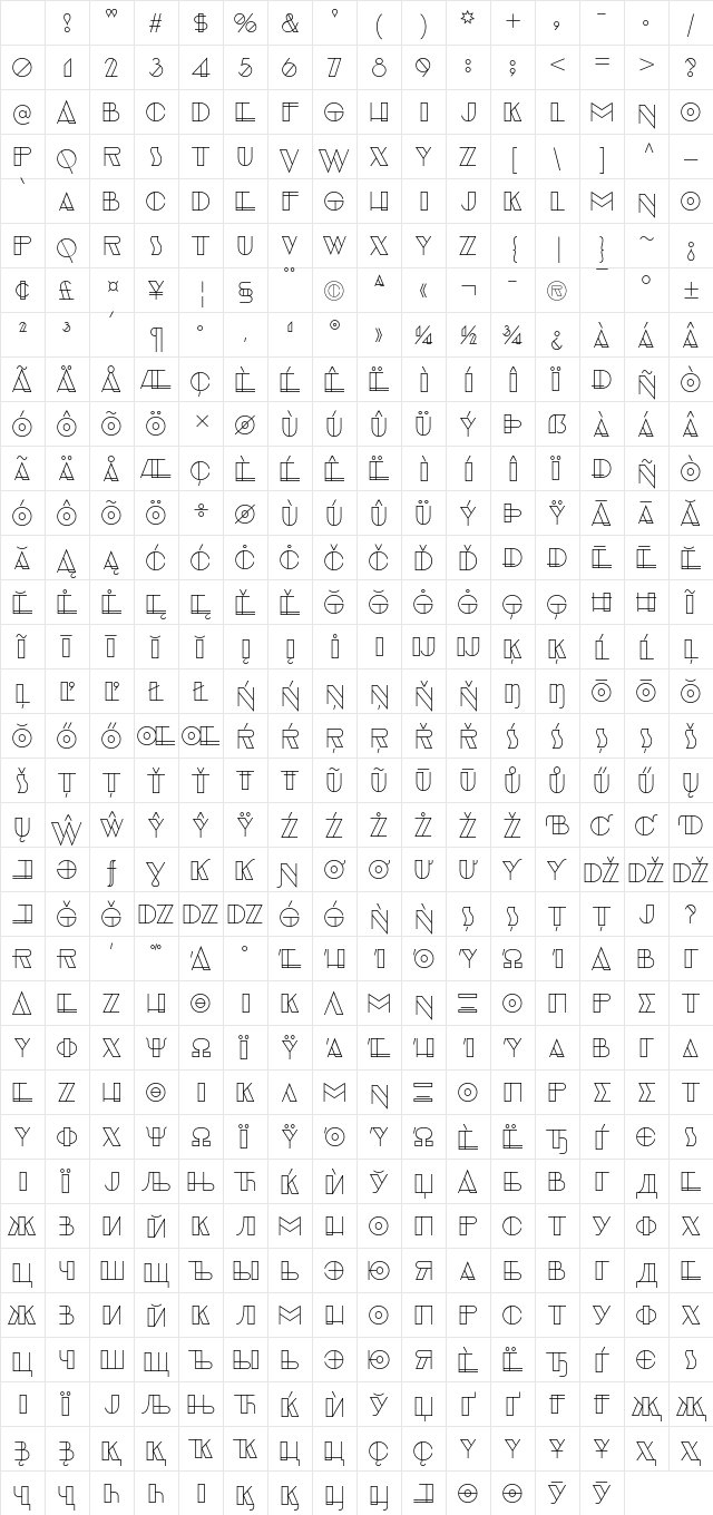 Evensong Hollow Character Map Evensong Hollow Character Map