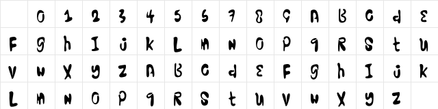 ExcellentStencil Regular Character Map ExcellentStencil Regular Character Map