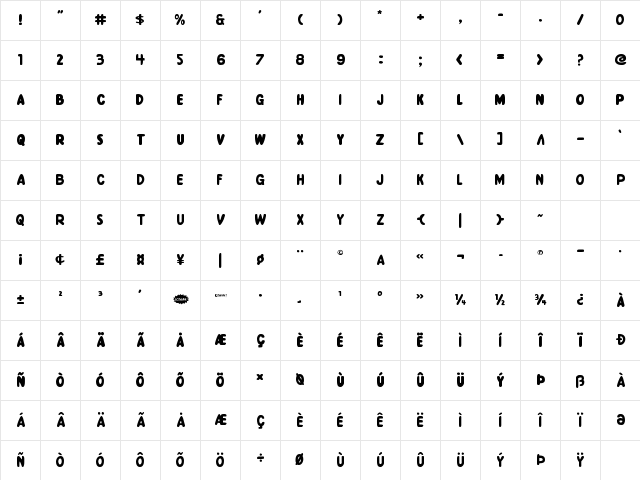 Excelsior Comics Expanded Expanded Character Map