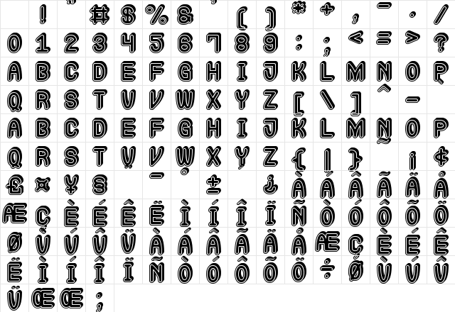 Extra Gro St Regular Character Map Extra Gro St Regular Character Map