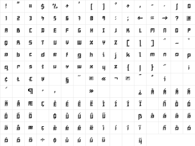 F2F FrontpageFour LT Std Regular Character Map