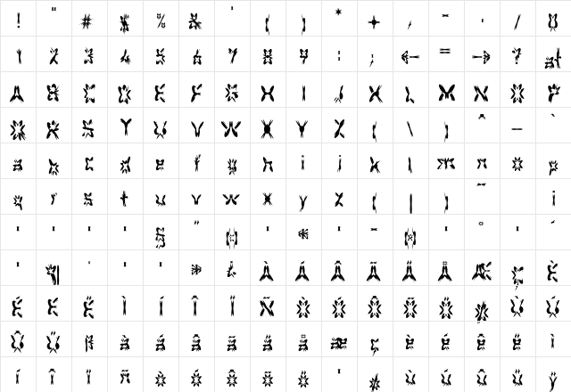 F2FHogRoach LT Std Regular Character Map F2FHogRoach LT Std Regular Character Map