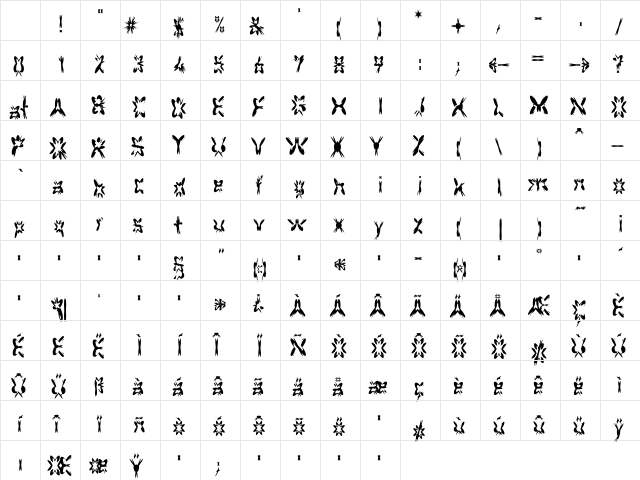 F2FHogRoach LT Std Regular Character Map