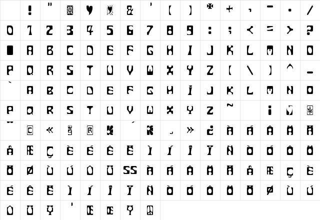 F2F Poison Flowers LT Std Regular Character Map
