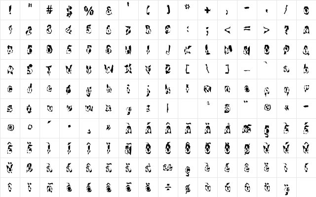 F2FZakkGlobe LT Std Regular Character Map
