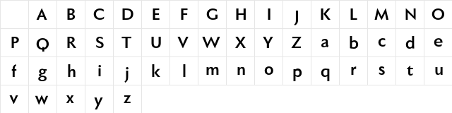 Faber Sans Pro reduced 75 Halbfett Character Map