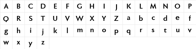 Faber Sans Pro reduced 75 Halbfett Character Map